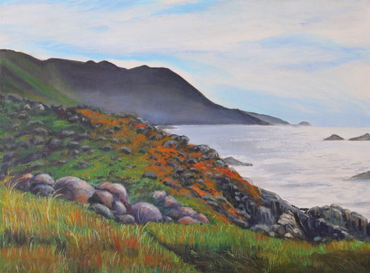 Monterey Serene Beauty Original Acrylic Mountain Painting on 18x24 Stretched Canvas