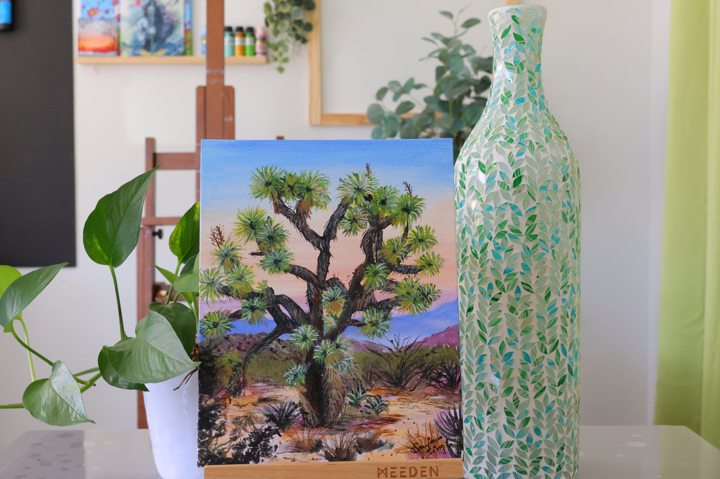 Joshua Tree Original Acrylic Painting on 8x10 Canvas Panel